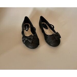 Little Angel black glitter dress Little girl shoes Size 7  New